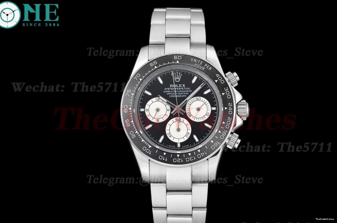 A3836 40mm White Black Daytona GDF SS SS 0225